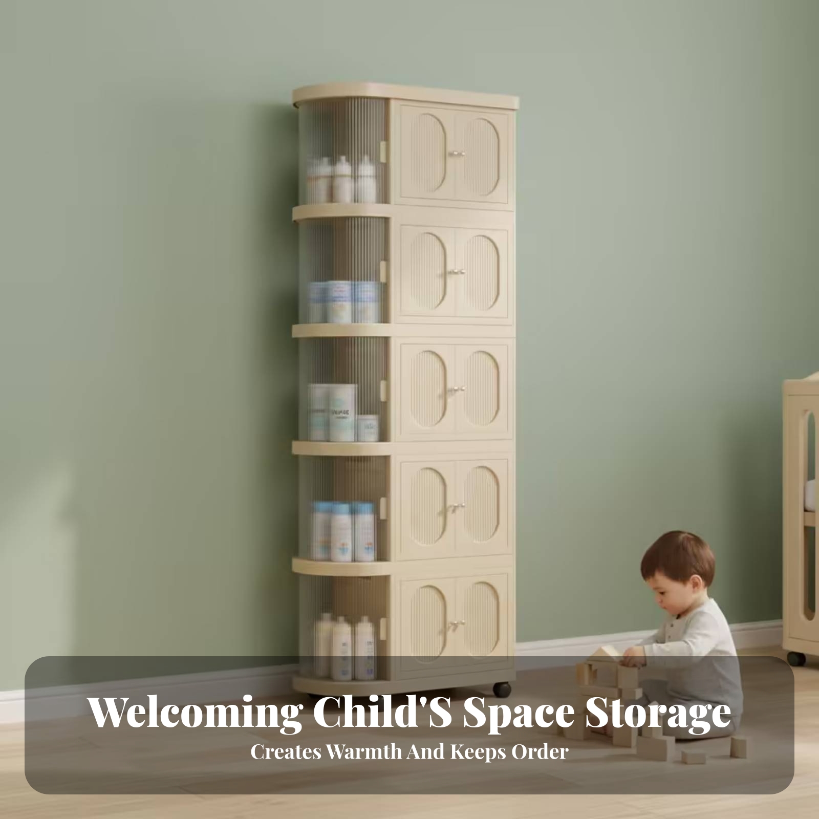 Baby Nursery Shelves - Armadio per Bambini a 5 Ripiani,