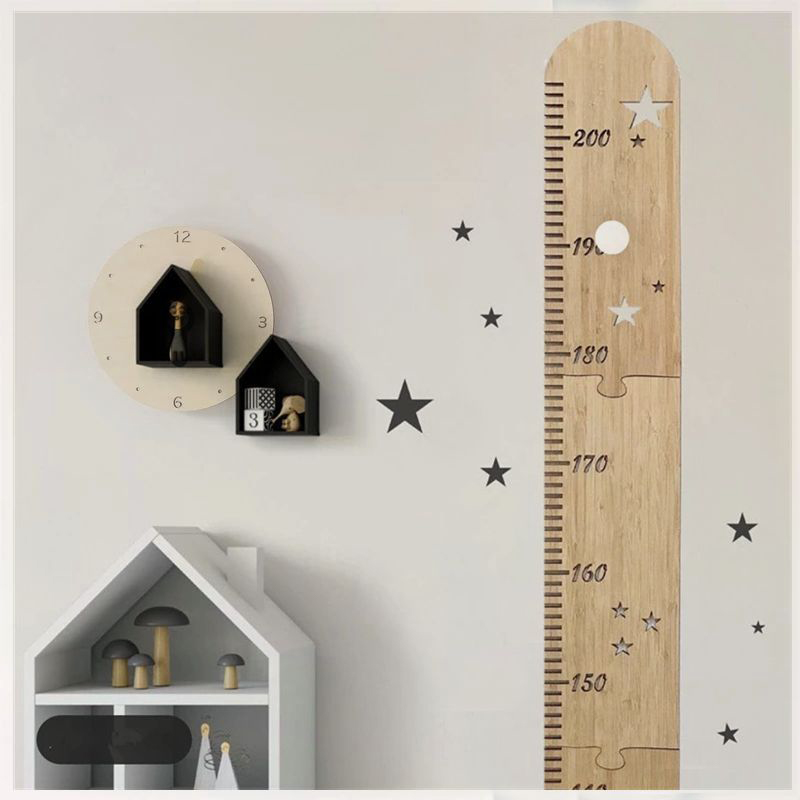 Baby Nursery Wall Mural - 5 fogli in legno nordico per