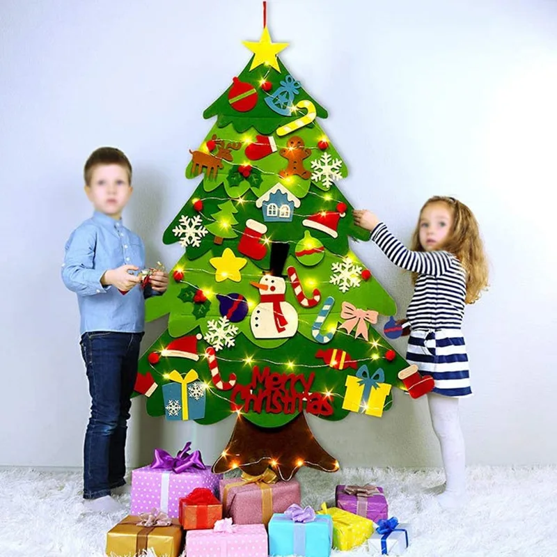 Baby Nursery Wall Lights - Albero di Natale in feltro fai-da-te