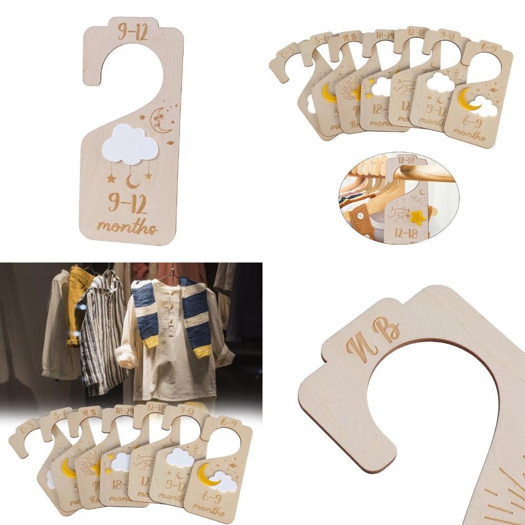 Baby Nursery Wardrobe - Set 7 divisori in legno per