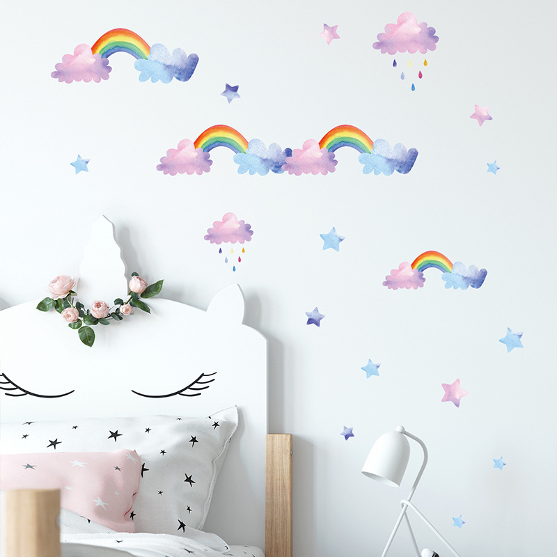 Baby Nursery Wardrobe - Adesivi murali a forma di nuvola