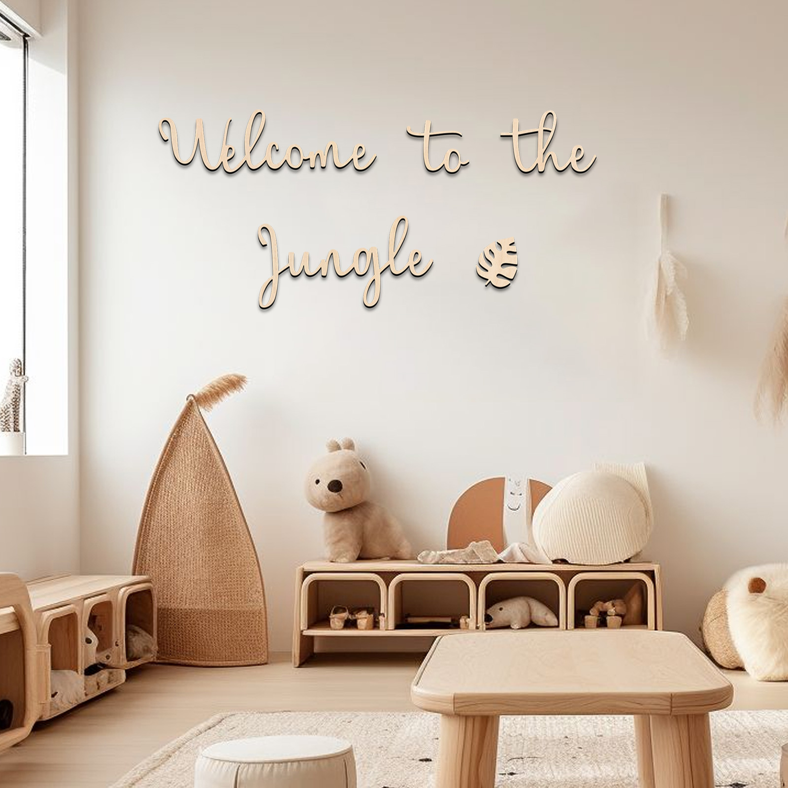 Baby Nursery Design - Cartello in legno di benvenuto nella