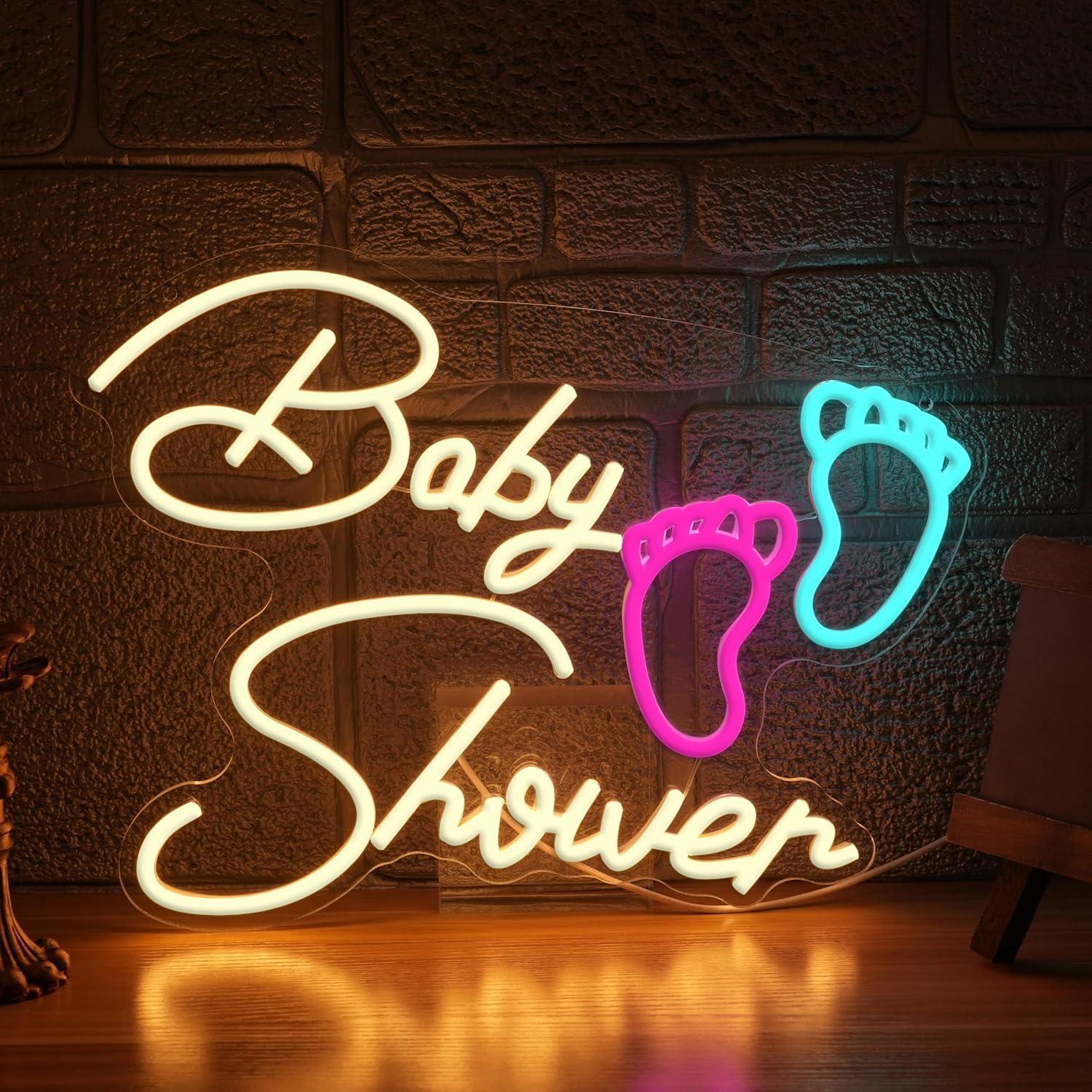 Baby Nursery Wall Lights - Insegna Neon Baby Shower, Luce LED