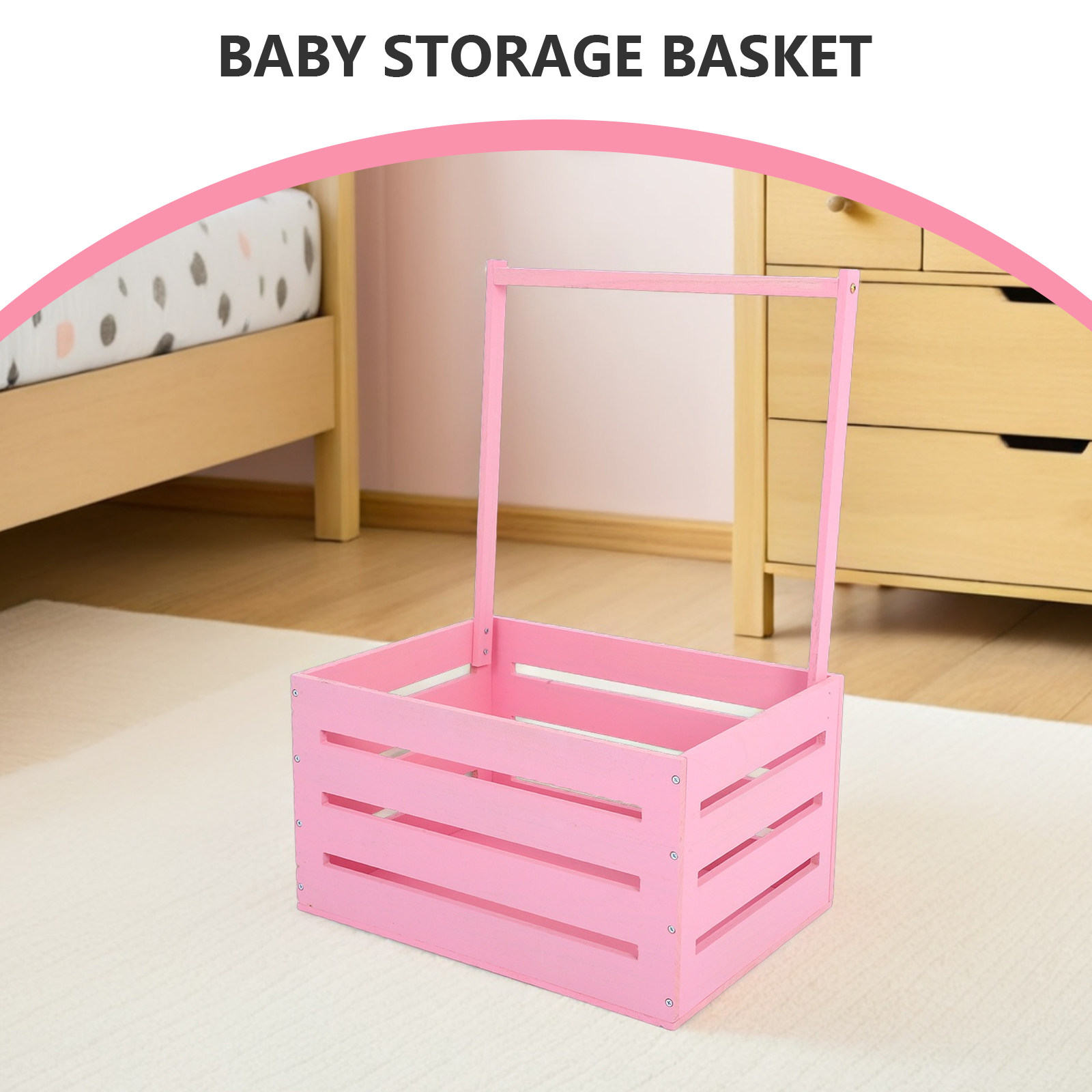 Baby Nursery Laundry Hamper - 1 cestino in legno per la