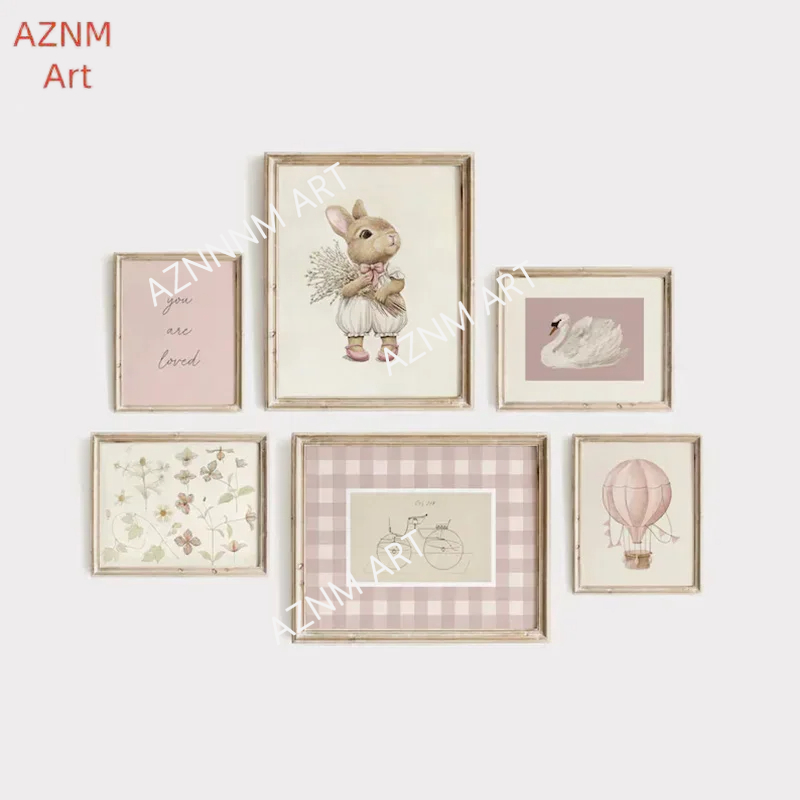 Baby Nursery Wall Lights - Galleria di vivai rosa Poster da