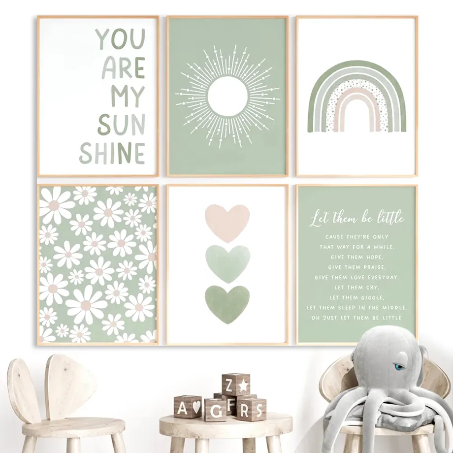 Baby Nursery Wall Lights - Il coccodrillo sorride al sole –