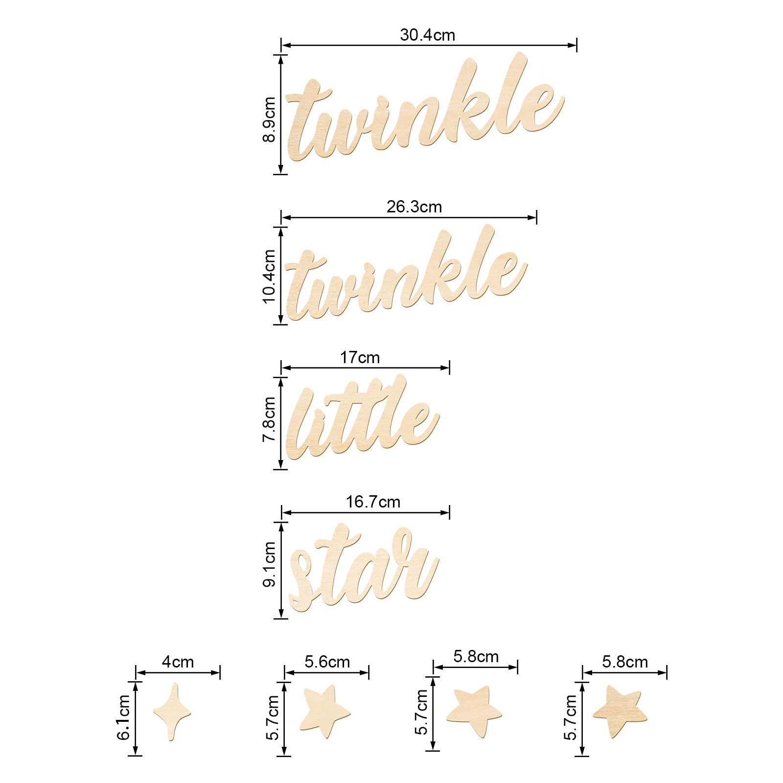 Cartello in legno Twinkle Twin - Baby Nursery Design recensione e prezzo