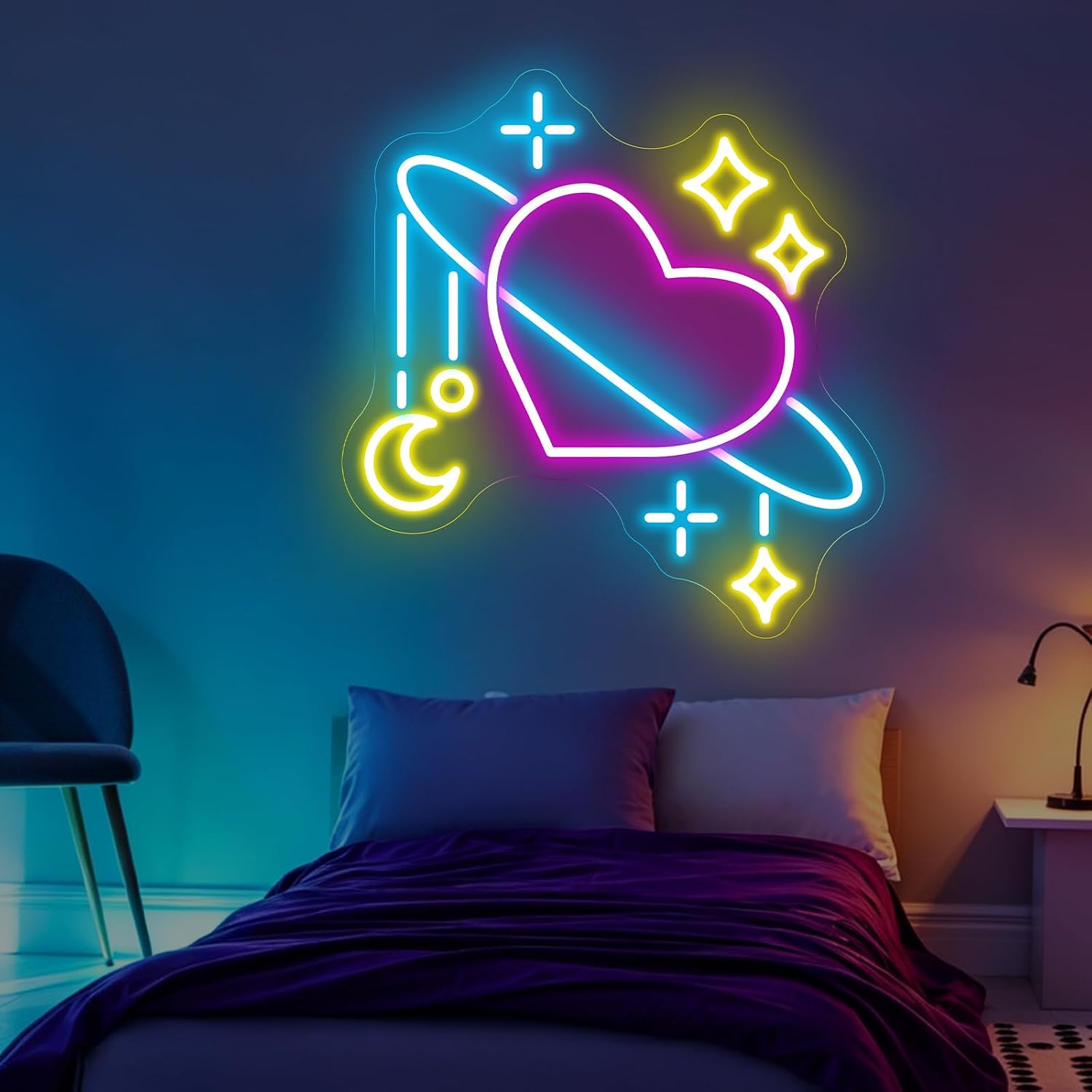 Insegna al Neon con Pianeti e  - Baby Nursery Wall Lights recensione e prezzo