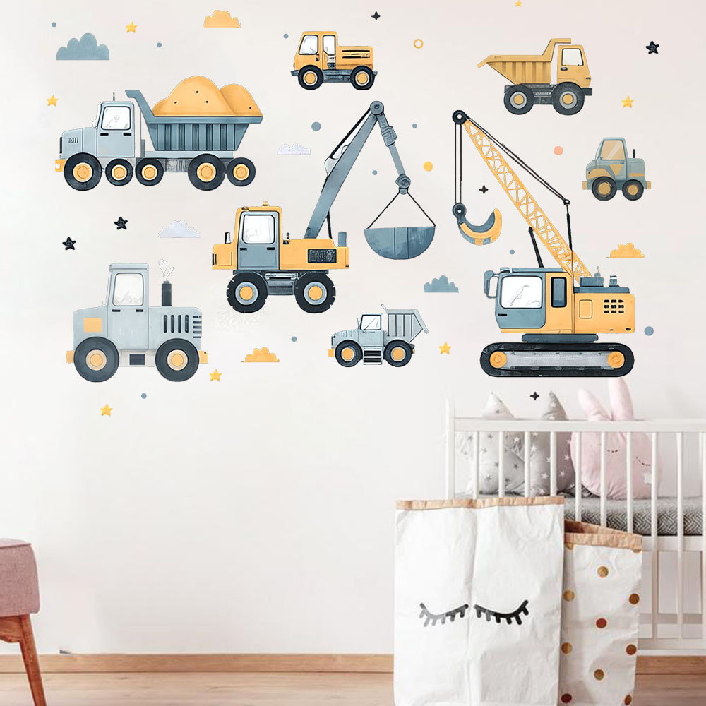 Set di veicoli per escavatore  - Baby Nursery Wall Mural recensione e prezzo