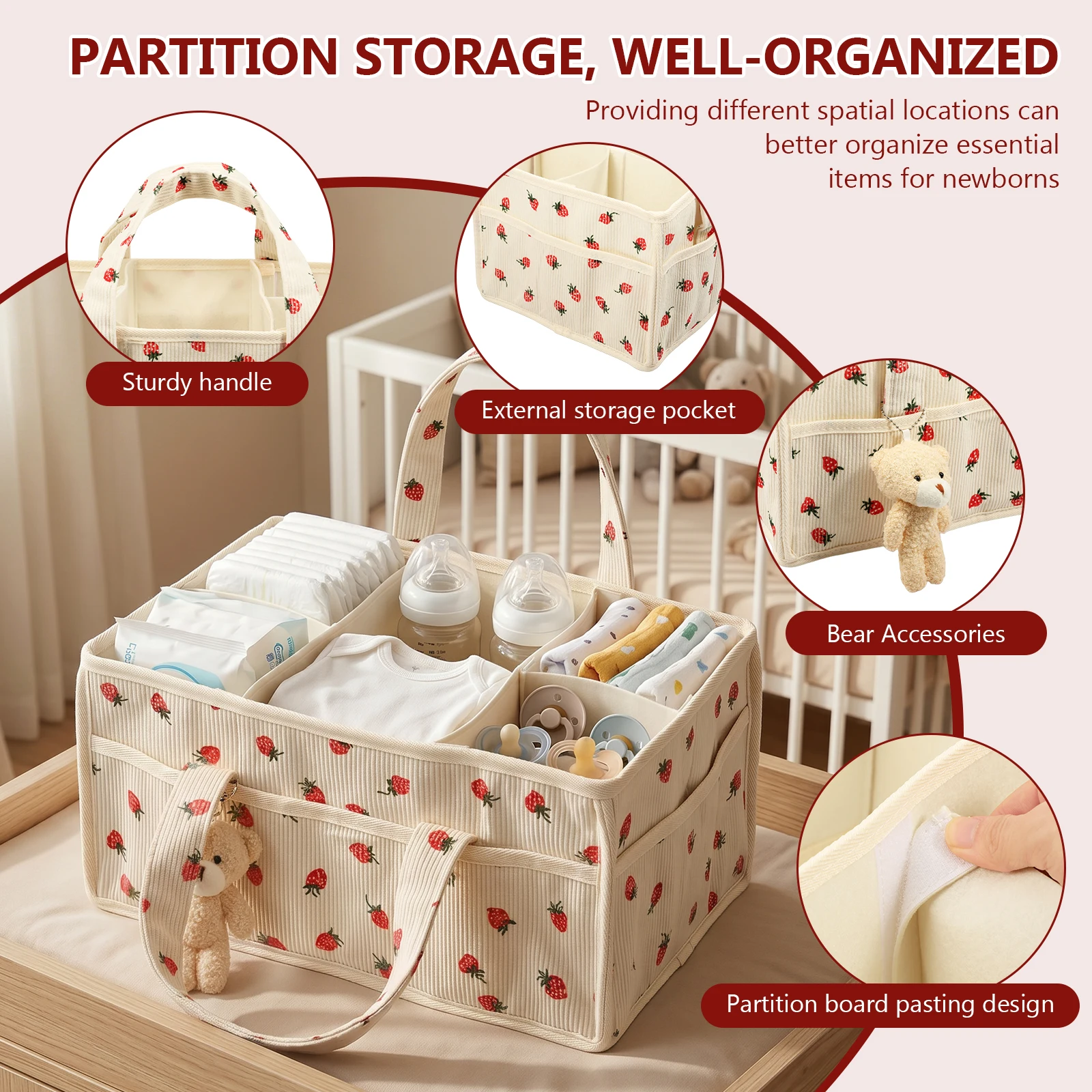 Cesto Portaoggetti per Pannoli - Baby Nursery Shelves recensione e prezzo