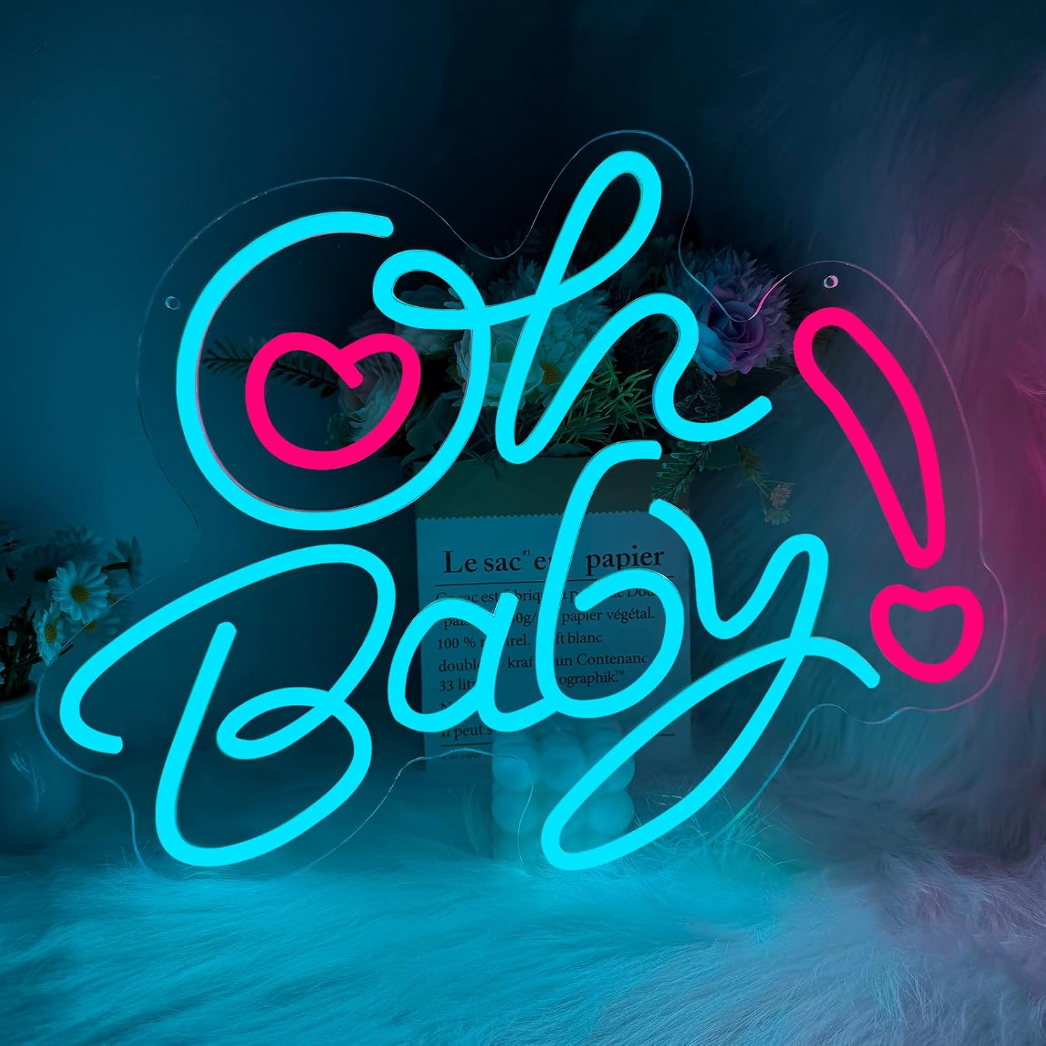 Insegna LED Neon 'Oh Baby' a F - Baby Nursery Wall Lights recensione e prezzo