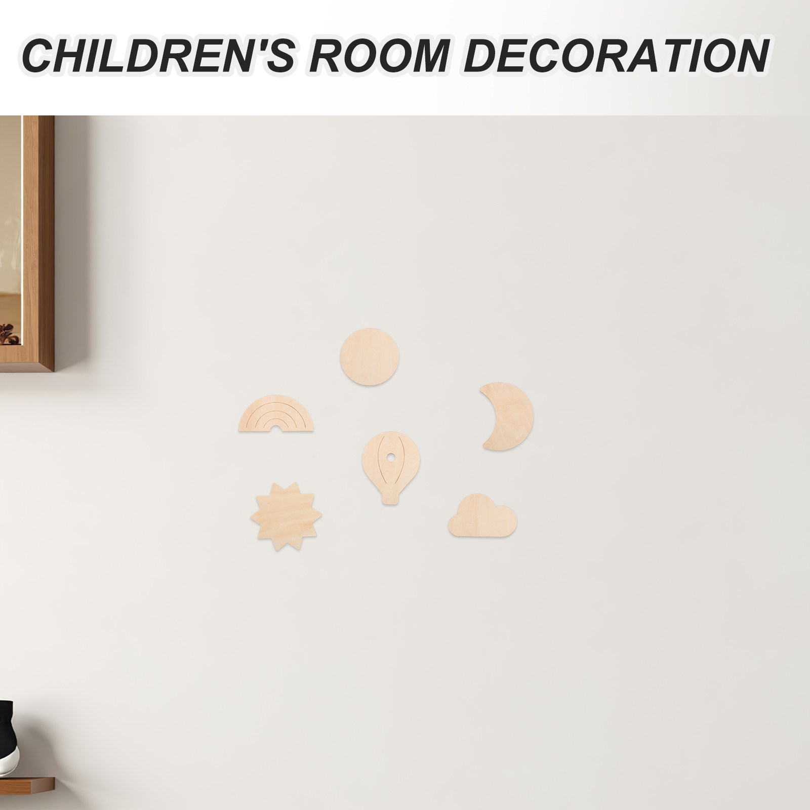 6 Pezzi Adesivi Murali in Legn - Baby Nursery Hot Air Balloon Theme recensione e prezzo
