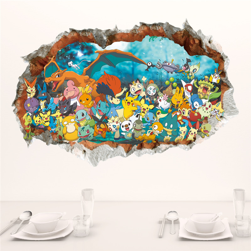 Cartoon pokragon Pikachu Wall  - Baby Nursery Wall Mural recensione e prezzo