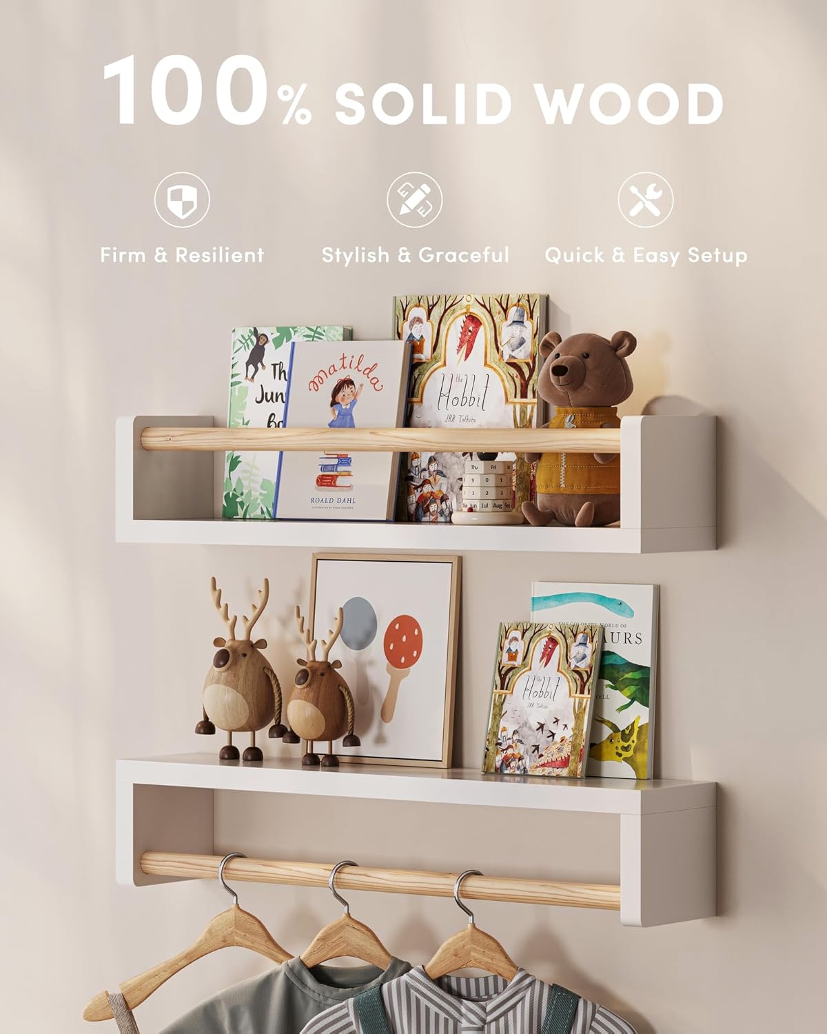 Set di 3 mensole galleggianti  - Baby Nursery Shelves recensione e prezzo