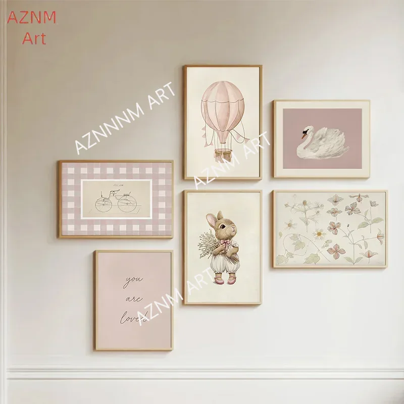 Galleria di vivai rosa Poster  - Baby Nursery Wall Lights recensione e prezzo